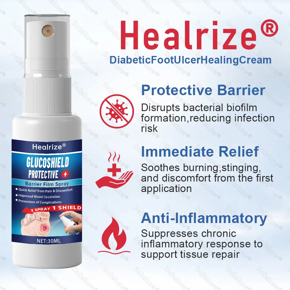 Healrize® GlucoShield Protective Barrier Film Spray - Billede 3
