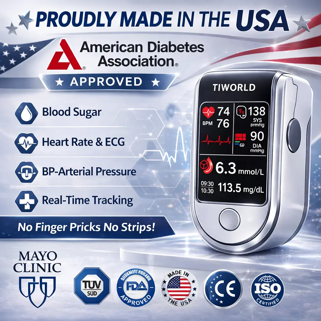 TIWORLD™ ikke-invasiv blodsukkermåler 99,9 % nøjagtighed - Billede 2