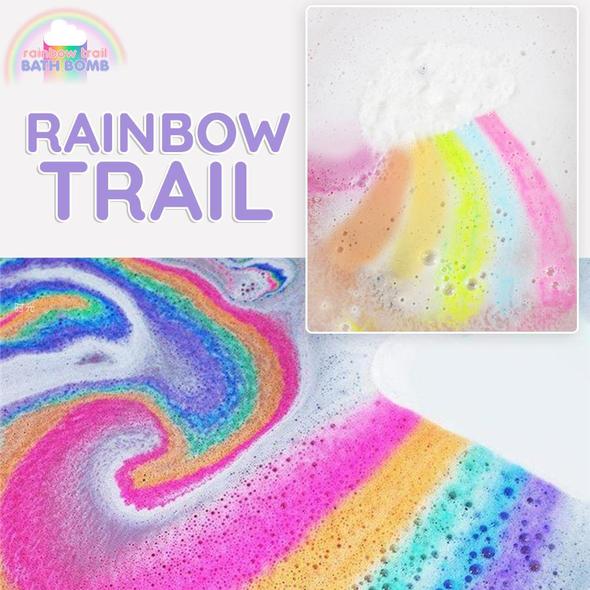 Rainbow Trail Bath Bomb