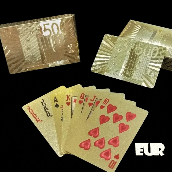 24k Gold Foil Playing Poker - Billede 2