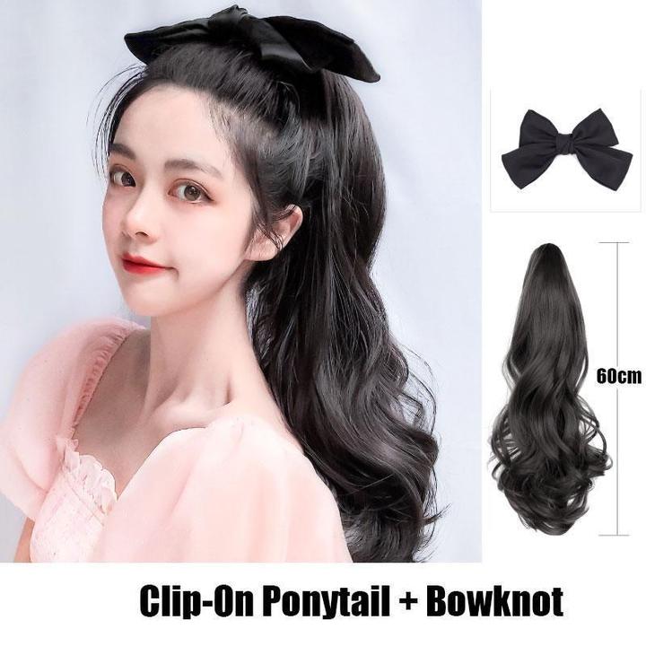 Bowknot Clip-On Ponytail - Billede 2