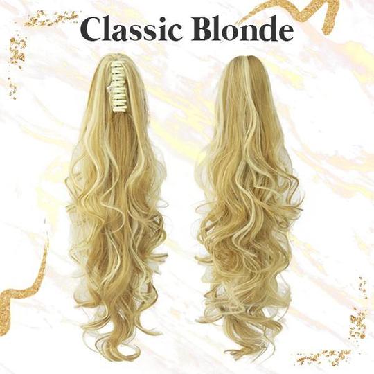 Pumpe-hårclips i bølget hestehale - Billede 2