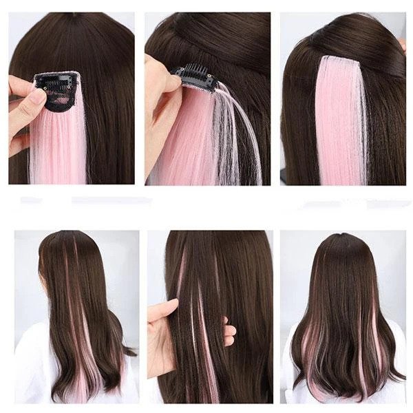 EZ Hair Clip-on Colored Highlights - Billede 3