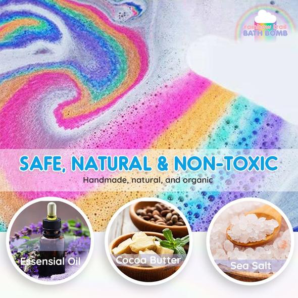 Rainbow Trail Bath Bomb - Billede 3
