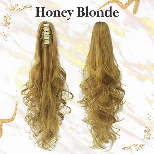 Pumpe-hårclips i bølget hestehale - Billede 4