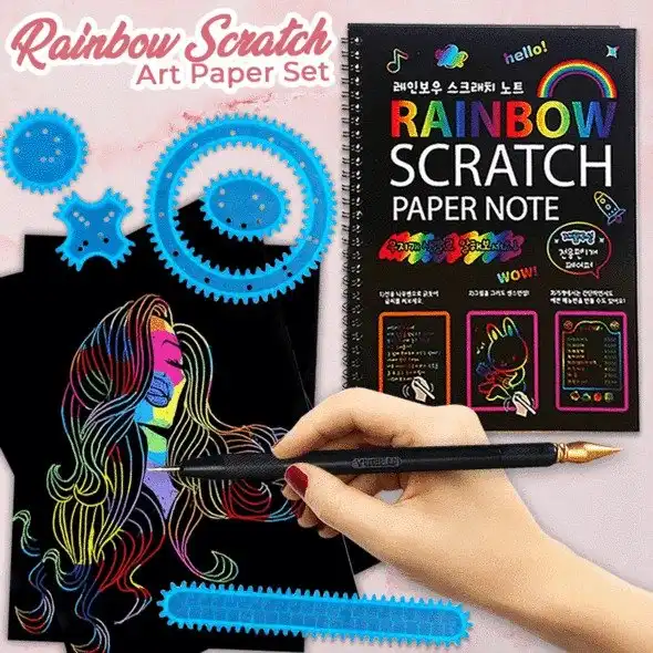 Rainbow Scratch Art papirsæt