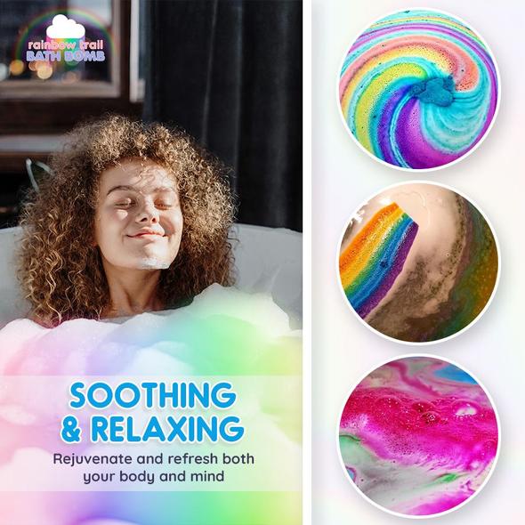 Rainbow Trail Bath Bomb - Billede 4