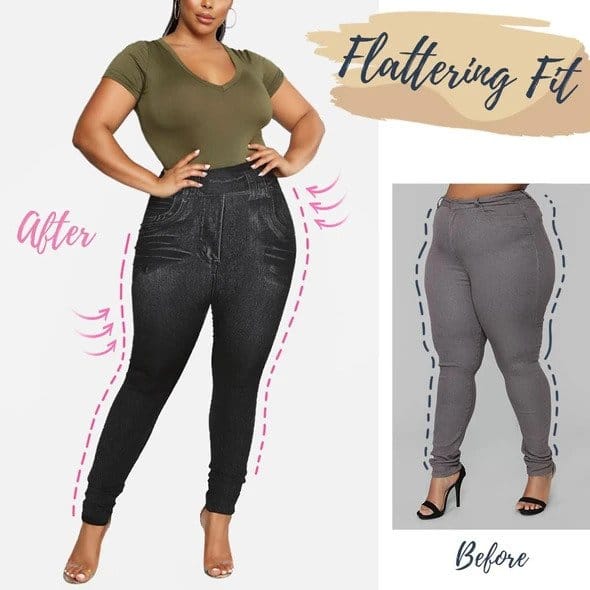 Plus Size Perfect Fit Leggings - Billede 4