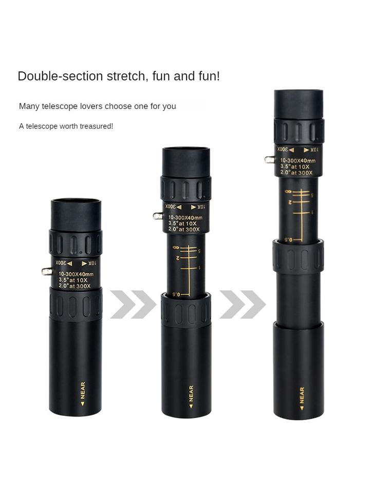 4K 10-300X40mm supertelezoom monokulært teleskop - Billede 4