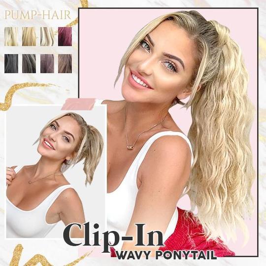 Pumpe-hårclips i bølget hestehale